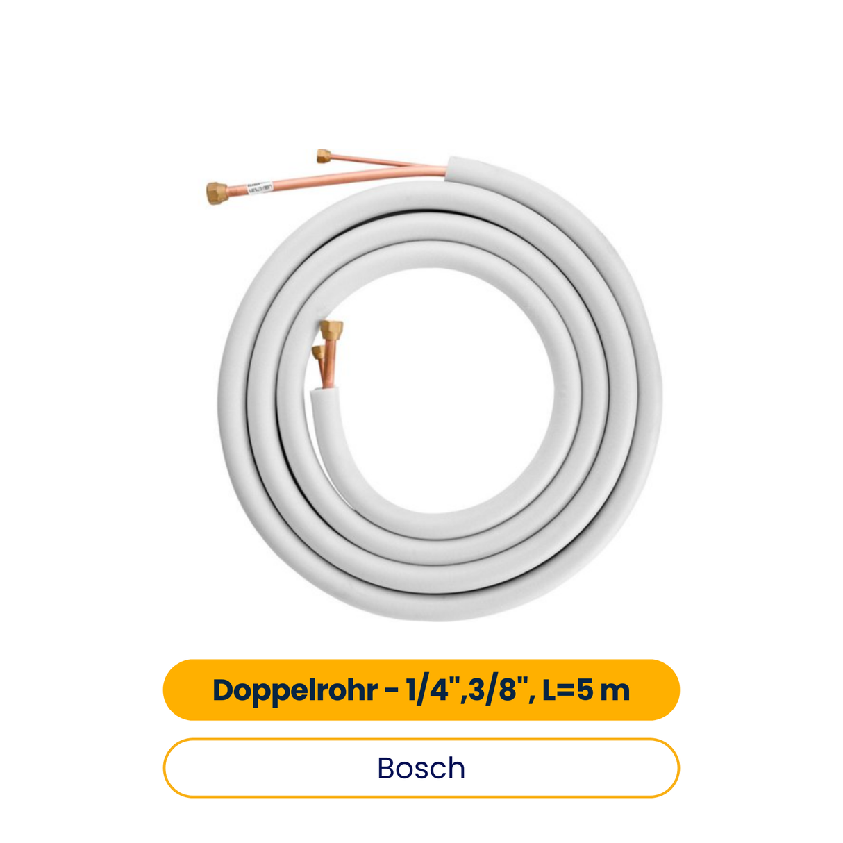 BOSCH Zubehör für Klimageräte Doppelrohr Kupfer-Doppelrohr-Paket 1/4",3/8", L=5 m (Art.-Nr. 8750501319)