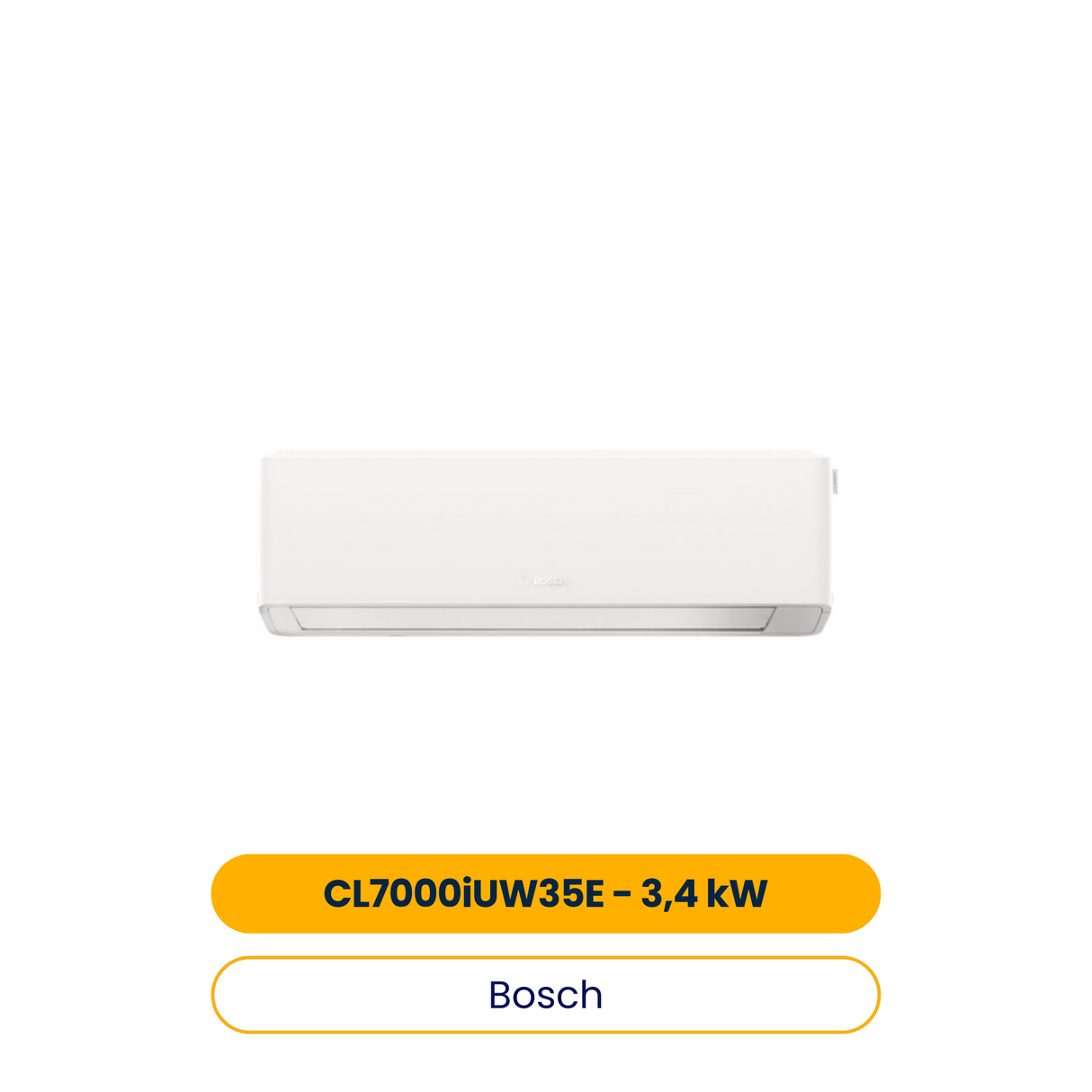 BOSCH Split-Klimagerät CL7000iU W 35 E Wandhängende Inneneinheit 3,4 kW, weiß (Art.-Nr. 7733702578)