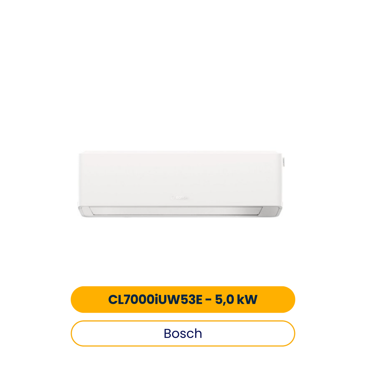 BOSCH Split-Klimagerät CL7000iU W 53 E Wandhängende Inneneinheit 5,0 kW, weiß (Art.-Nr. 7733702582)