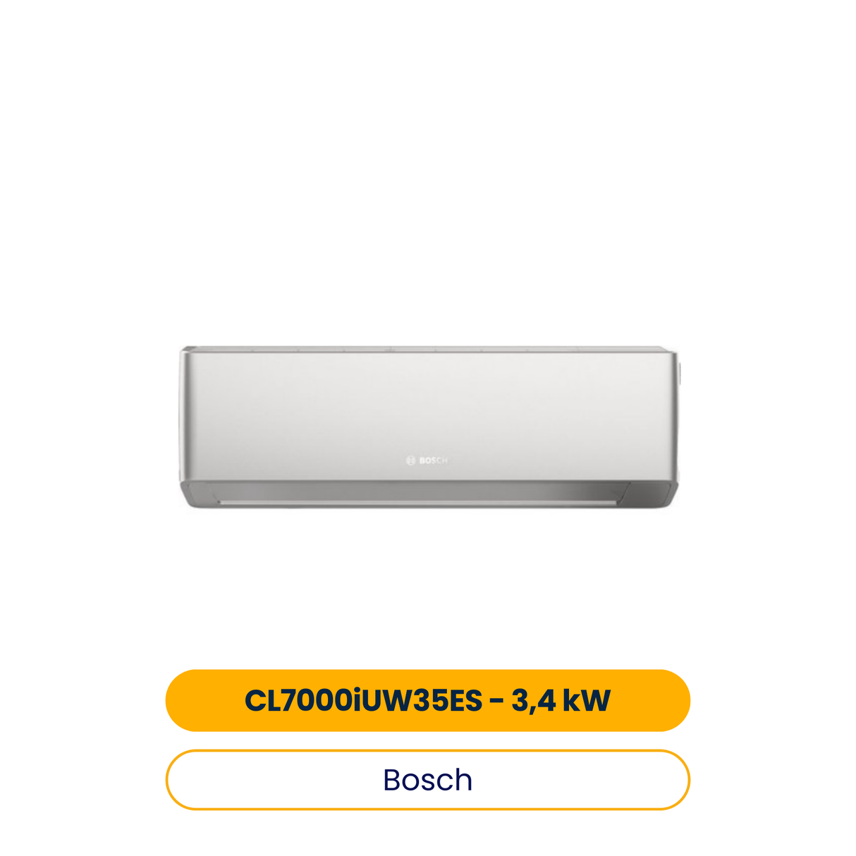 BOSCH Split-Klimagerät CL7000iU W 35 ES Wandhängende Inneneinheit 3,4 kW, silber (Art.-Nr. 7733703052)