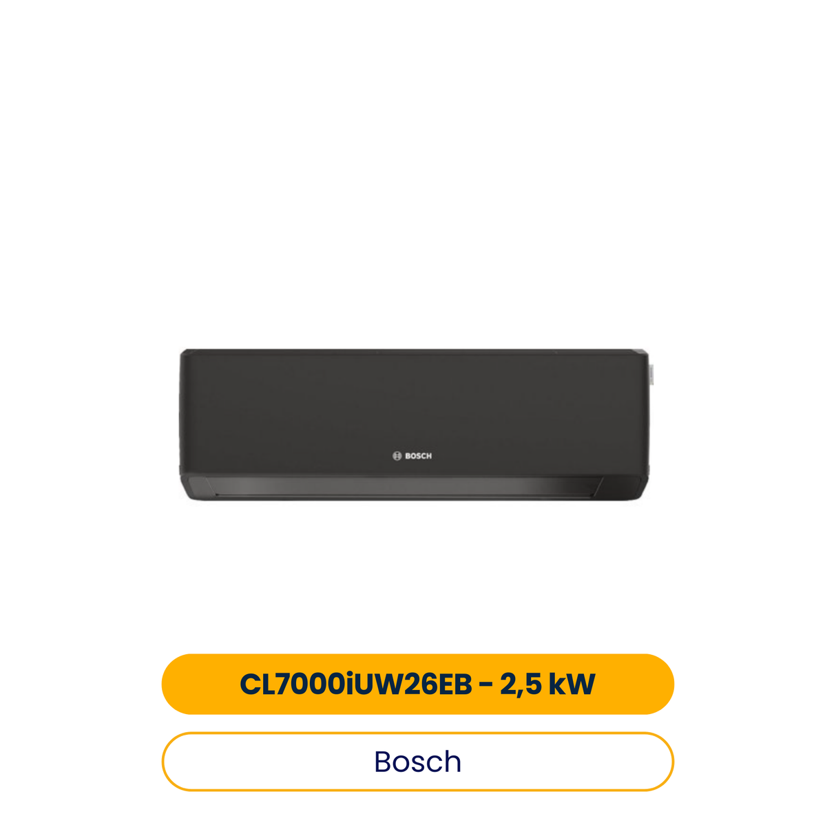 BOSCH Split-Klimagerät CL7000iU W 26 EB Wandhängende Inneneinheit 2,5 kW, schwarz (Art.-Nr. 7733703056)
