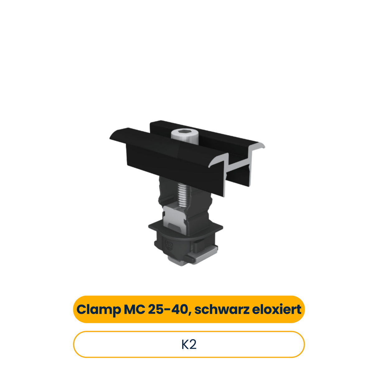 K2 Clamp MC 25-40, schwarz eloxiert (20 Stk.) (Art.-Nr. 2004540)