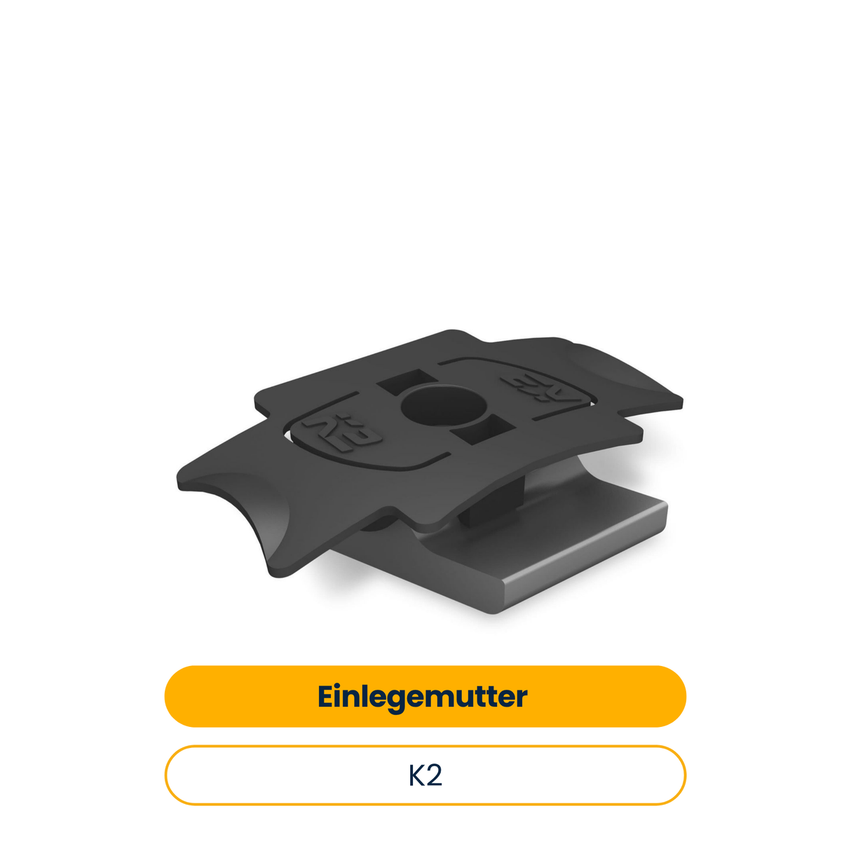K2 Einlegemutter MK2 Alu (200 Stk.) (Art.-Nr. 2000034)