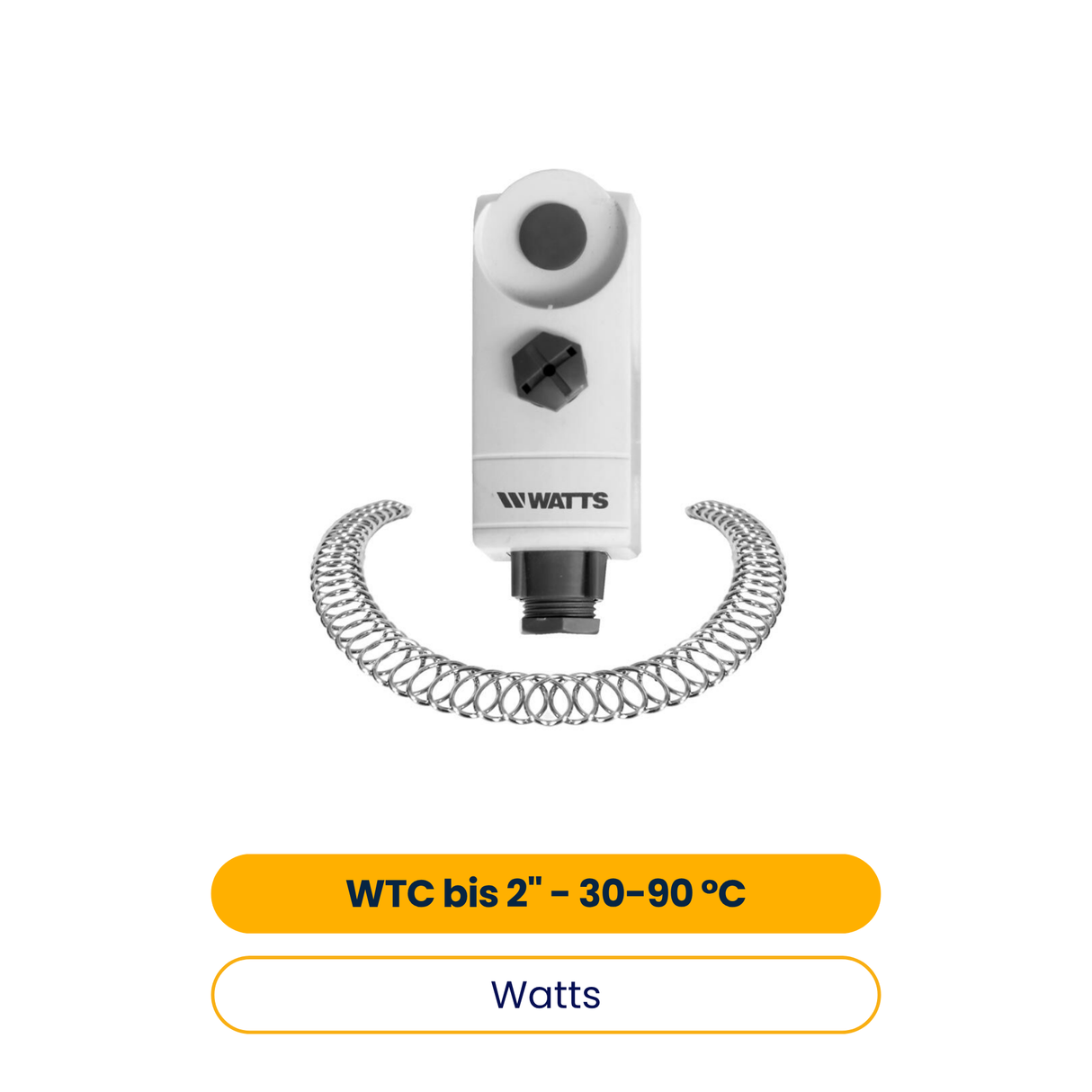 Watts Anlegethermostat WTC für Rohre bis 2" mit Einstellbereich 30-90 °C (Art-Nr. 10025518)